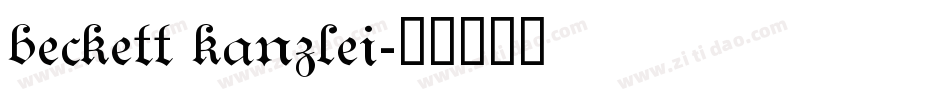 beckett kanzlei字体转换